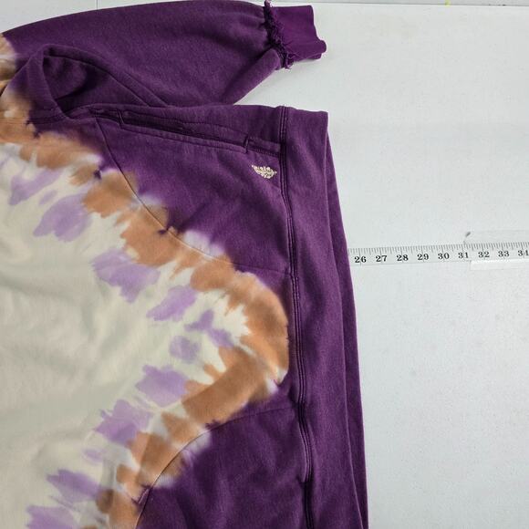 FP Movement Women’s Tie Dye Crewneck Sweatshirt Purple Beige Orange XS 6510 - Picture 5 of 9
